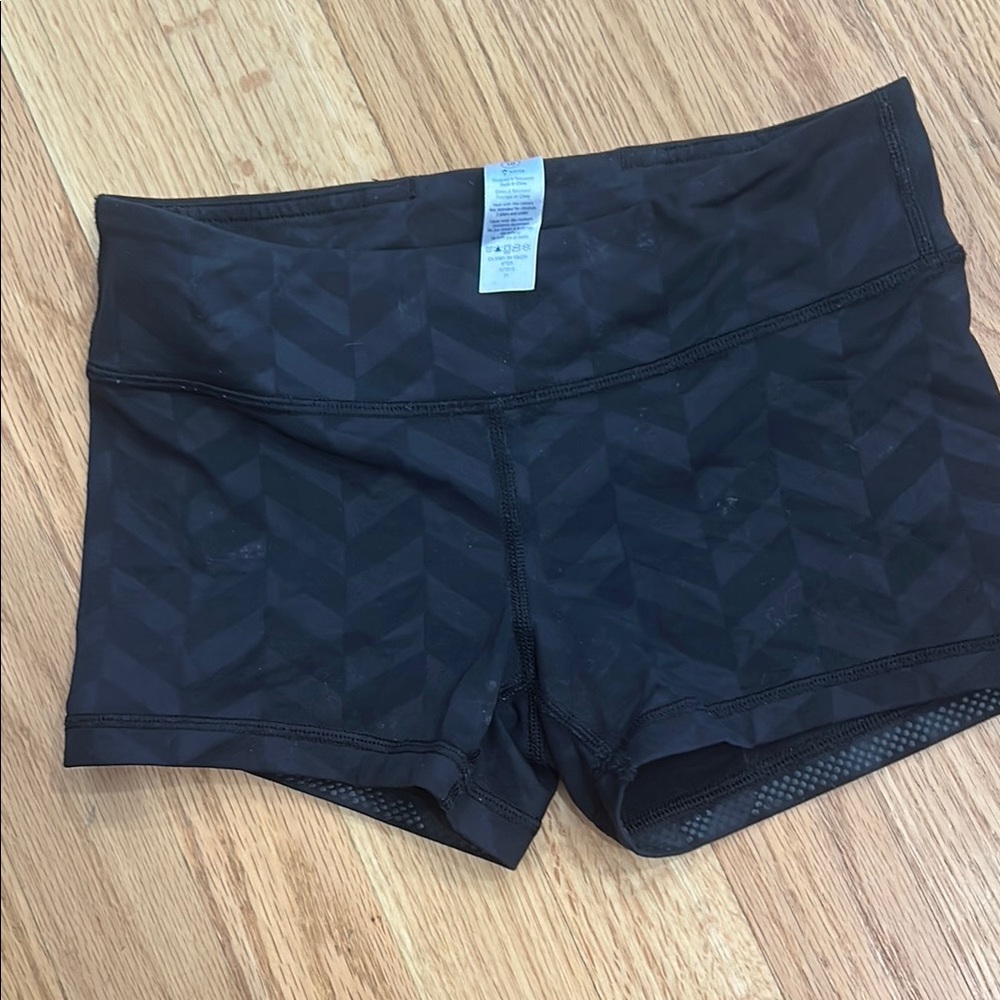 Ivivva Black Patterned Athletic Shorts